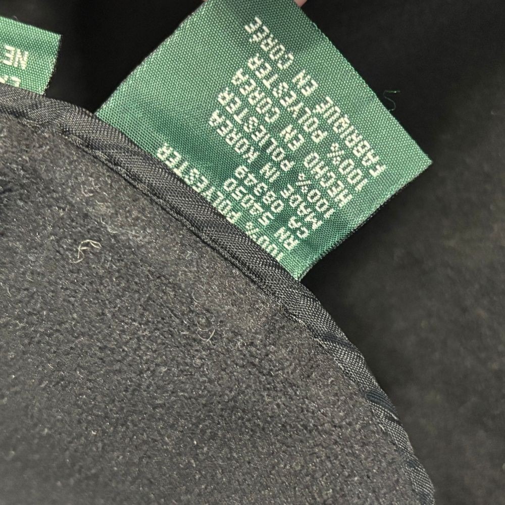 VTG Lauren Ralph Lauren Rain Jacket Black Trench‎ Coat Womens M Fleece Lined - Picture 6 of 10